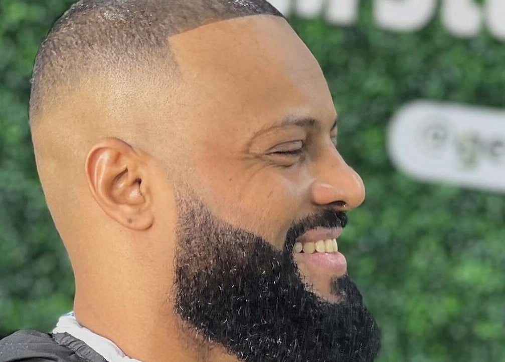 Client with a sleek beard at Georgekutz Hair Studio, Seeb, Muscat Governorate, OM. Outstanding grooming services.