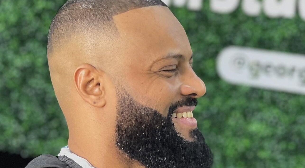 Client with a sleek beard at Georgekutz Hair Studio, Seeb, Muscat Governorate, OM. Outstanding grooming services.