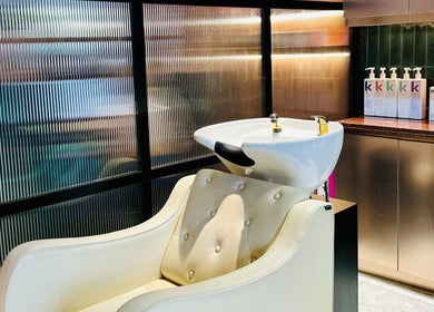 Luxurious wash station at mea Beauty Lounge - Jumeirah Golf Estates, Dubai, Dubai, AE.