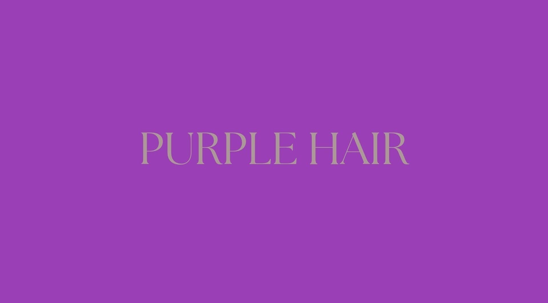 Purple Hair logo on a vibrant purple background in Sandton, Gauteng, ZA.