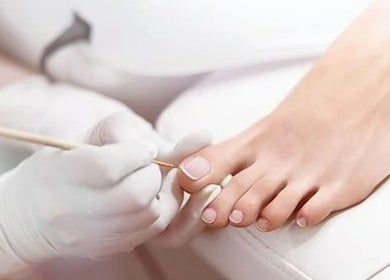 Pedicure service at Nica Beauty, Hong Kong Island, HK showcasing expert nail care.