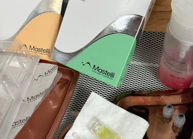 Mastelli beauty treatment kits at Amelia Beauty, Manchester, England, GB.