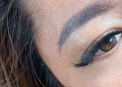 Close-up of eyelash extensions at The Lashery KL, Petaling Jaya, Selangor, MY.