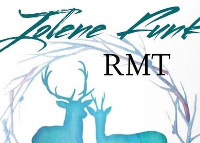 Elegant logo of Jolene Funk RMT with deer art in Saskatoon, Saskatchewan, CA.