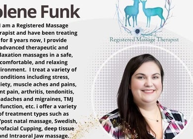 Jolene Funk RMT, registered massage therapist profile in Saskatoon, Saskatchewan, CA, offering therapeutic services.