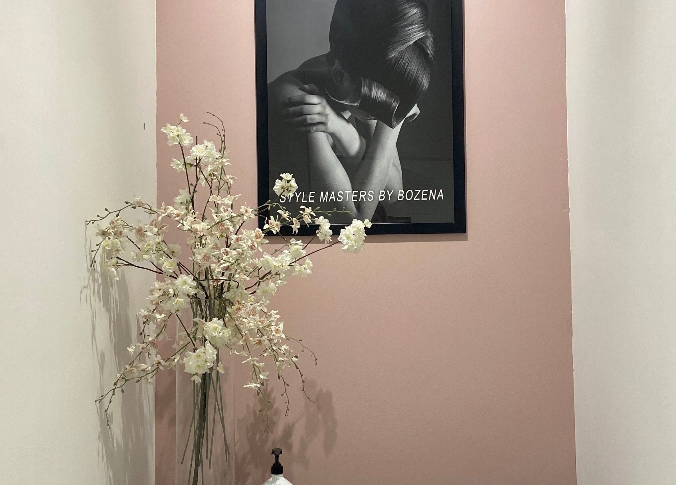 Elegant wall art and flower at Bozena Sarek Hairdressing Navan, Navan, County Meath, IE.