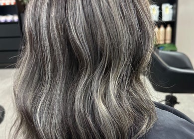 Smooth, wavy hairstyle at Natnicha's Hair Care, Kallangur, Queensland, AU.