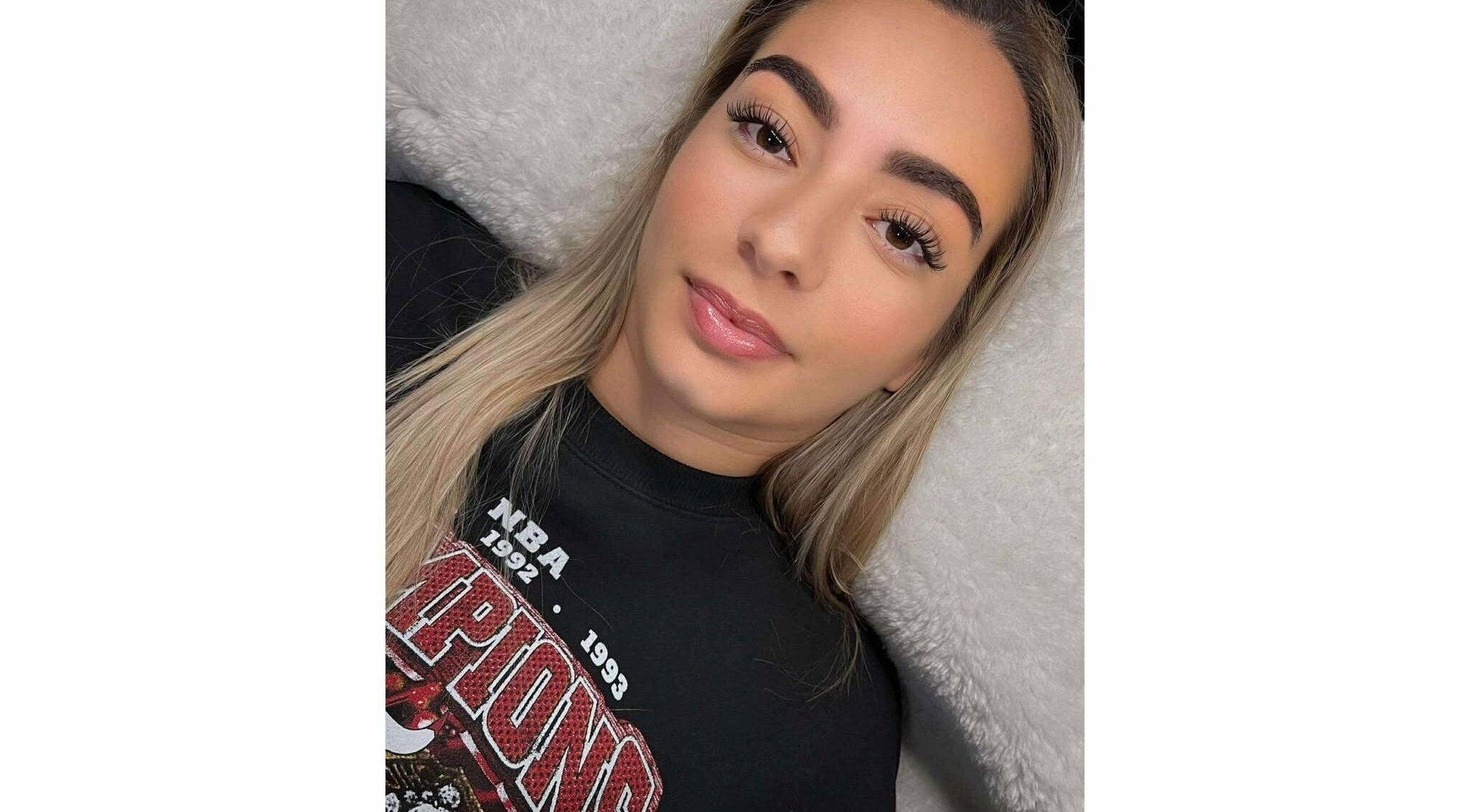 Client with enhanced lashes at Xynh Lash Studio, Granville, New South Wales, AU, showcasing beautiful results.