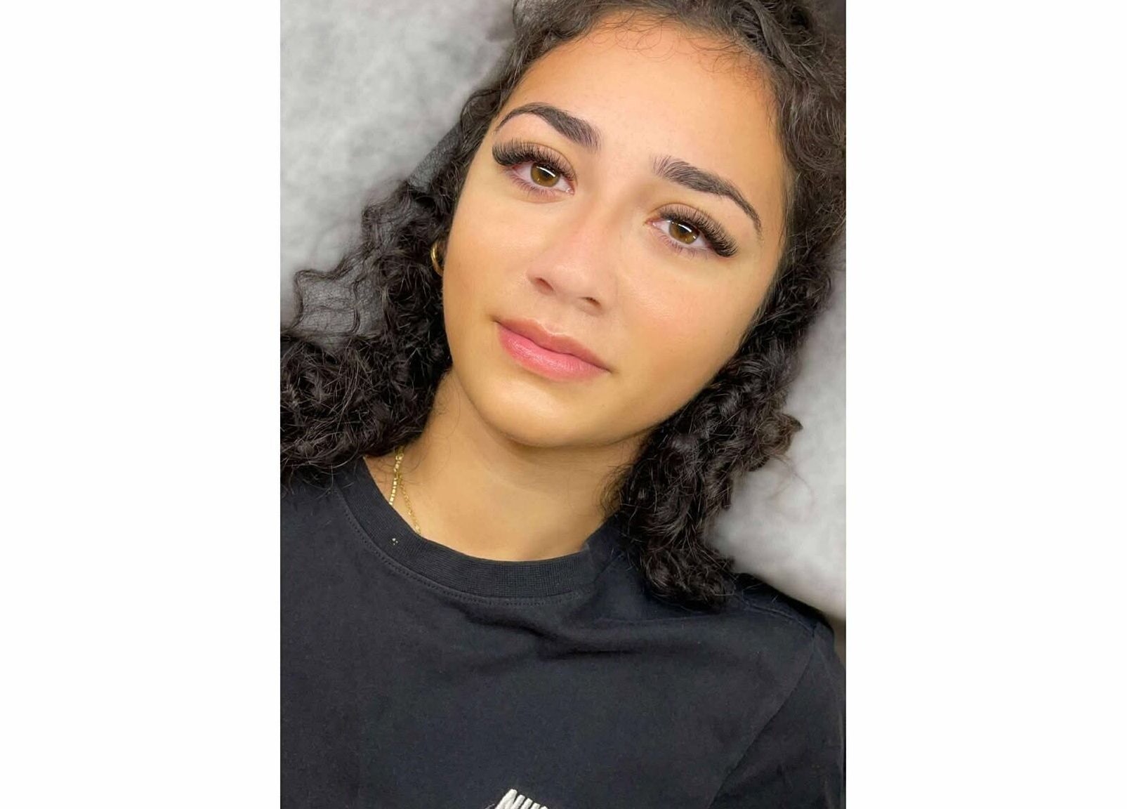 Client with enhanced lashes at Xynh Lash Studio, Granville, New South Wales, AU.