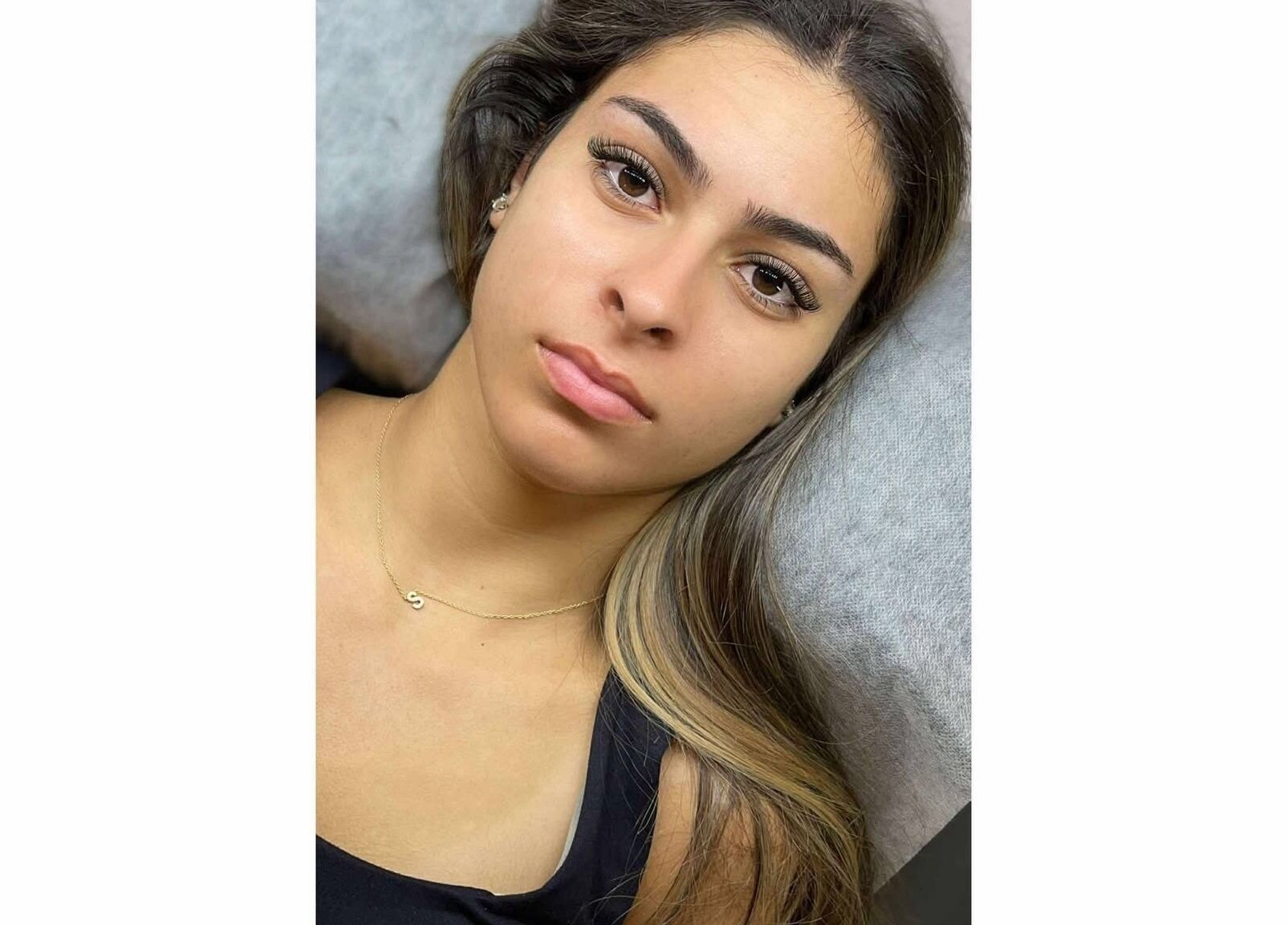 Person displaying beautifully styled lashes at Xynh Lash Studio, Granville, New South Wales, AU.