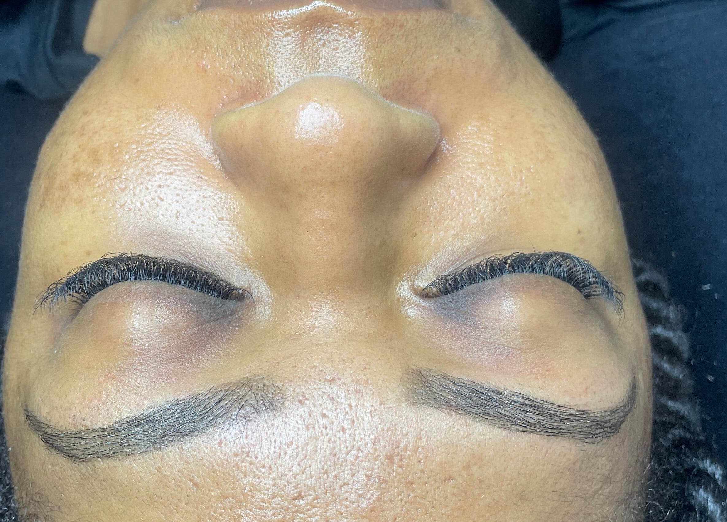 Close-up of enhanced lashes at Nitah Spa and Beauty, Windhoek, Khomas Region, NA.