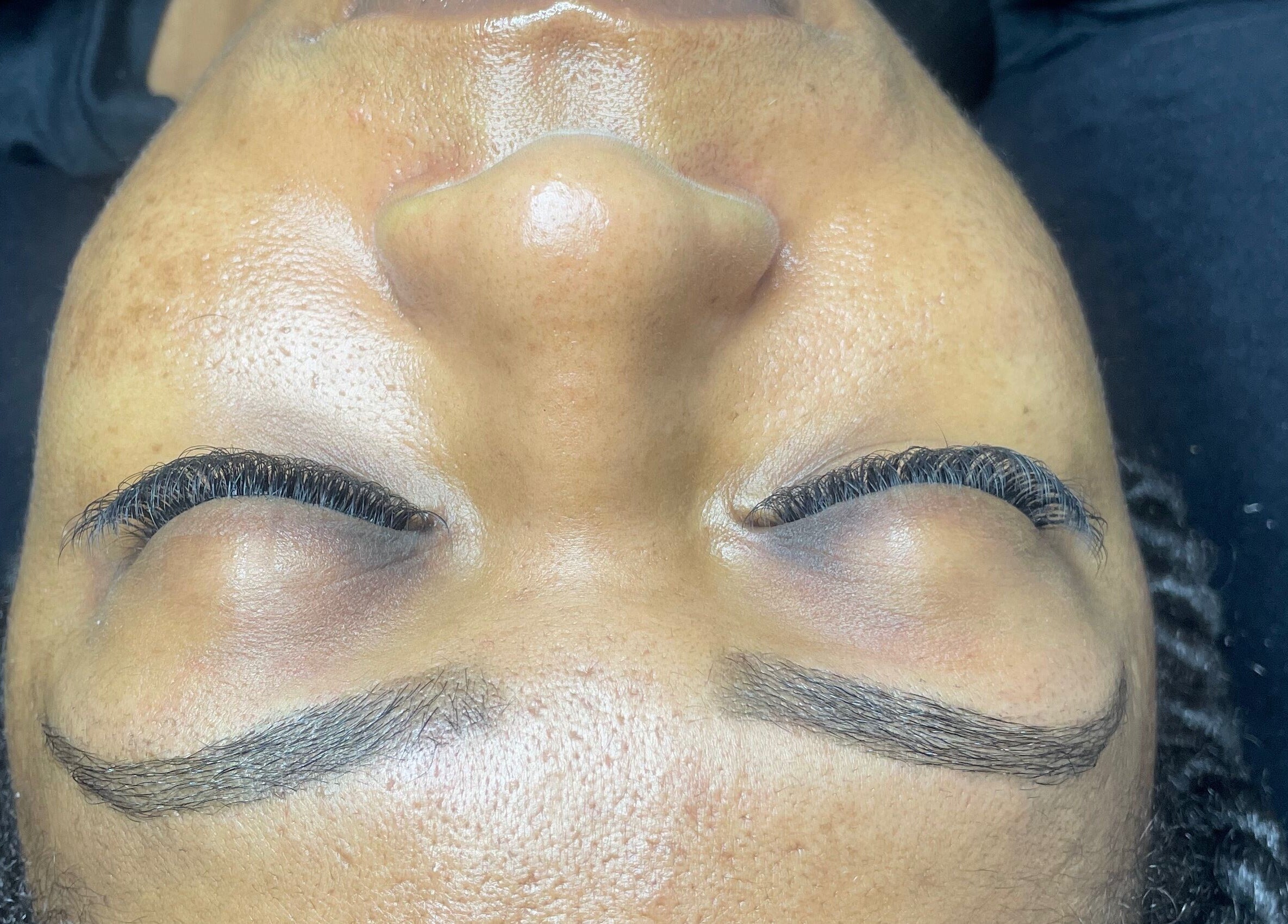 Close-up of enhanced lashes at Nitah Spa and Beauty, Windhoek, Khomas Region, NA.