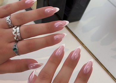 Beautiful French manicure at By Tiegan Natasha in Telford, England, GB, showcasing exquisite nail art.