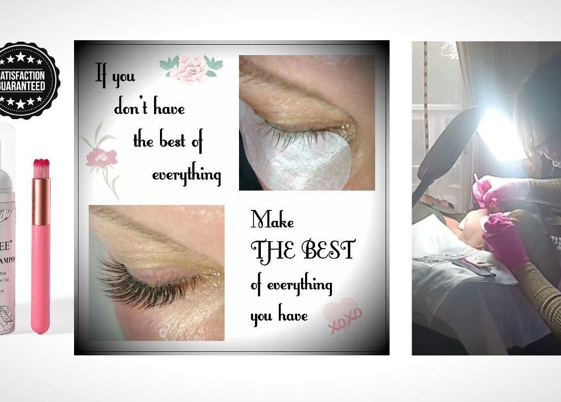 Eyelash treatment at Lashes London Mobile Service in London, England, GB. Enhancing beauty and relaxation.