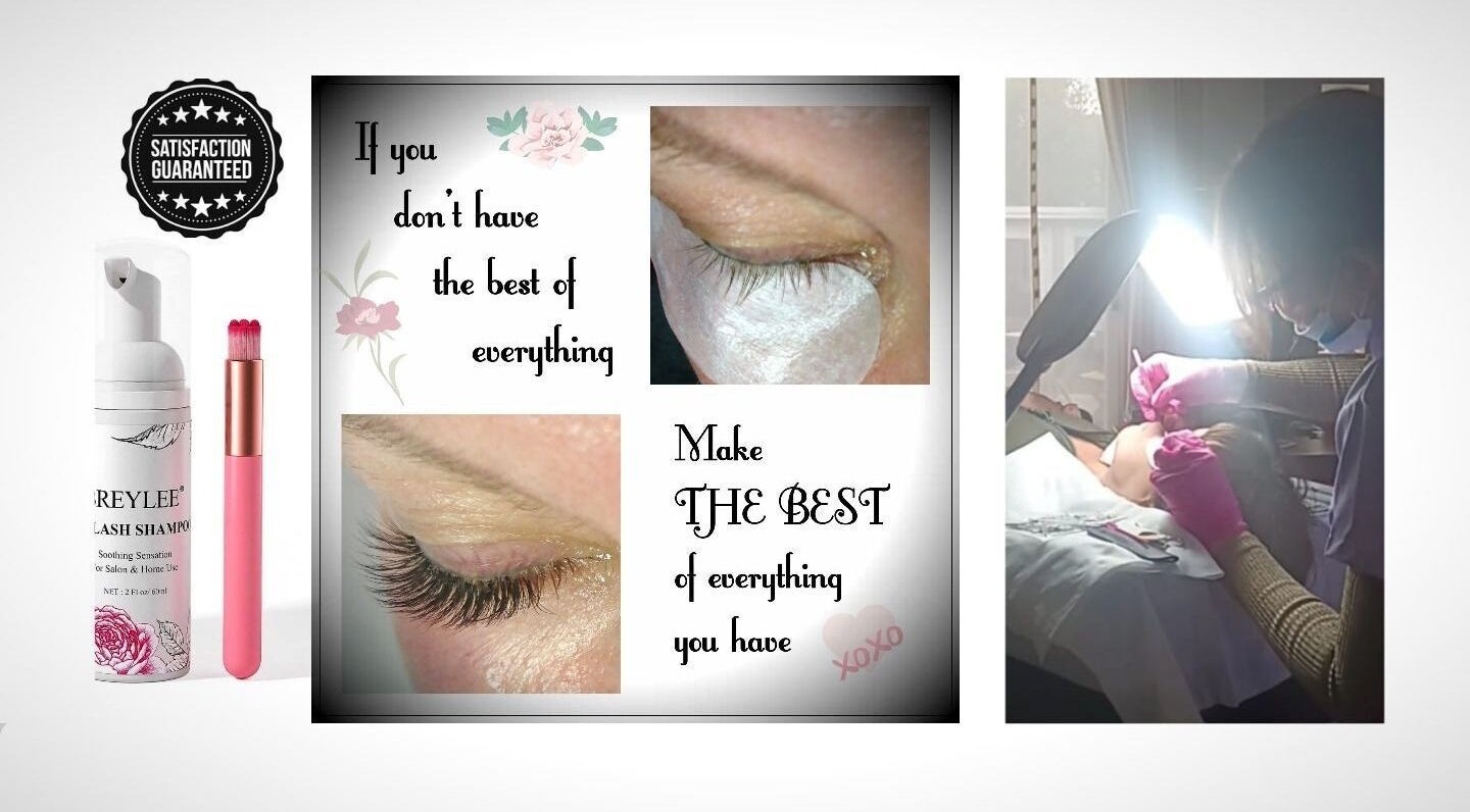 Eyelash treatment at Lashes London Mobile Service in London, England, GB. Enhancing beauty and relaxation.