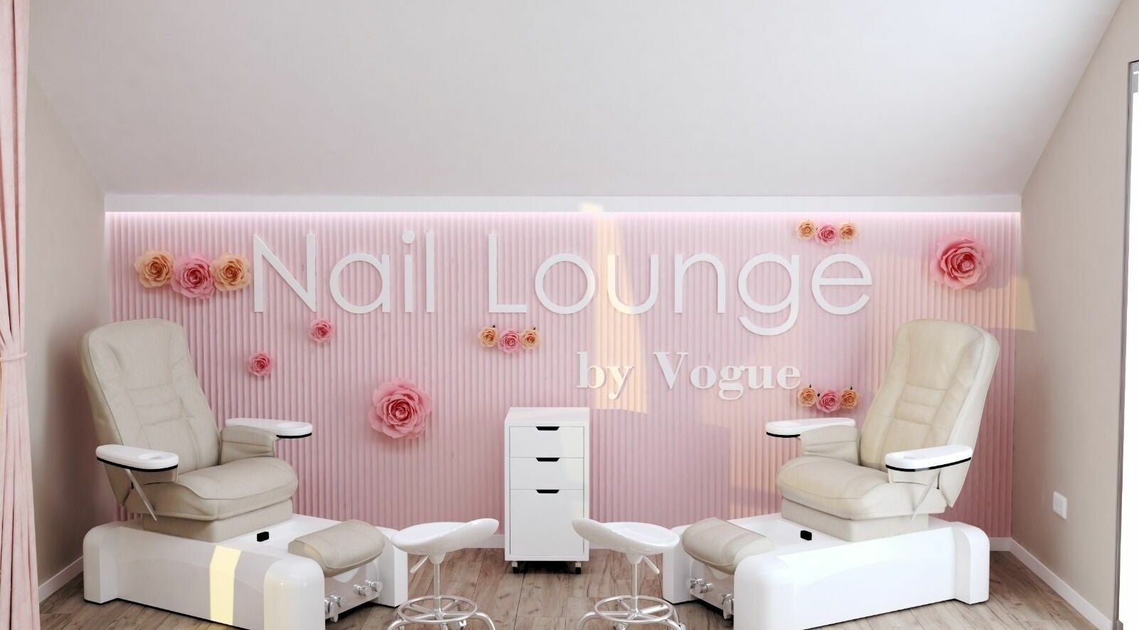 Interior elegant pentru îngrijirea unghiilor la Salon Vogue Botosani, Botoșani, Județul Botoșani, RO.