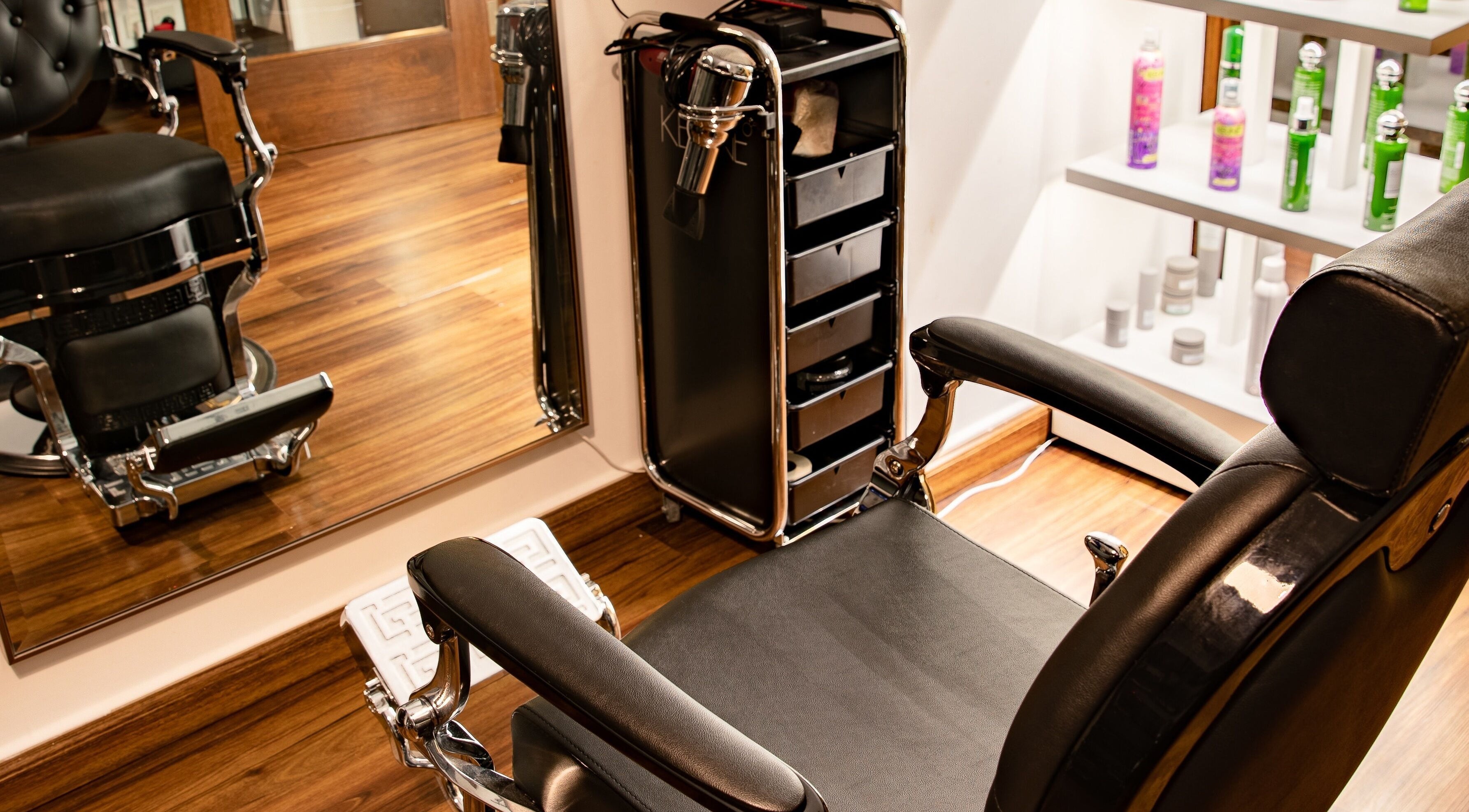 Luxurious salon chair at Espada, Dhahran, Eastern Province, SA; perfect for premium beauty services.