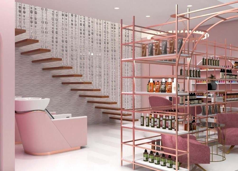 Elegant beauty salon, Pink Stiletto by Shweta in Dubai, Dubai, AE showcasing a luxurious interior.