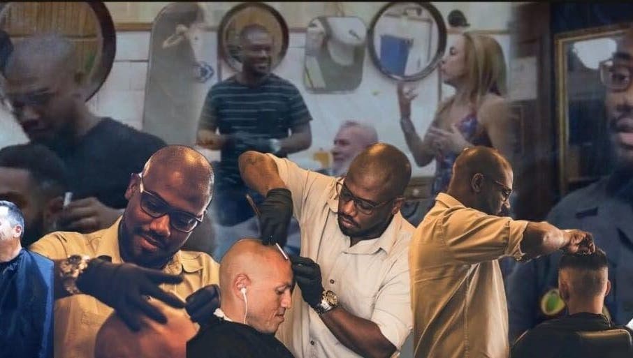 Profissionais em ação na KGYMA Barber, A Ver-o-mar, Porto, PT, oferecendo cortes modernos e estilo impecável.