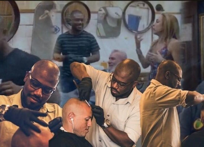 Profissionais em ação na KGYMA Barber, A Ver-o-mar, Porto, PT, oferecendo cortes modernos e estilo impecável.