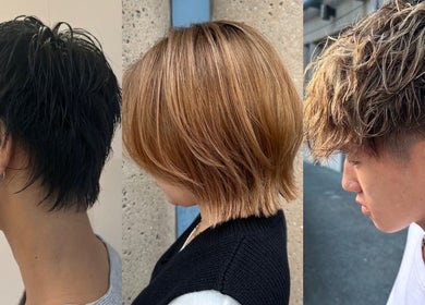 Trendy haircuts at CuE Hair Salon Richmond, showcasing diverse styles in Richmond, British Columbia, CA.
