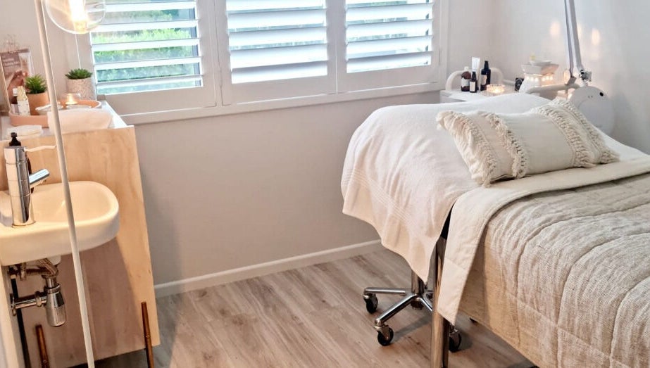 Peaceful treatment room at Room of Beauty, Papamoa, Bay Of Plenty, NZ with cozy bed and soothing decor.