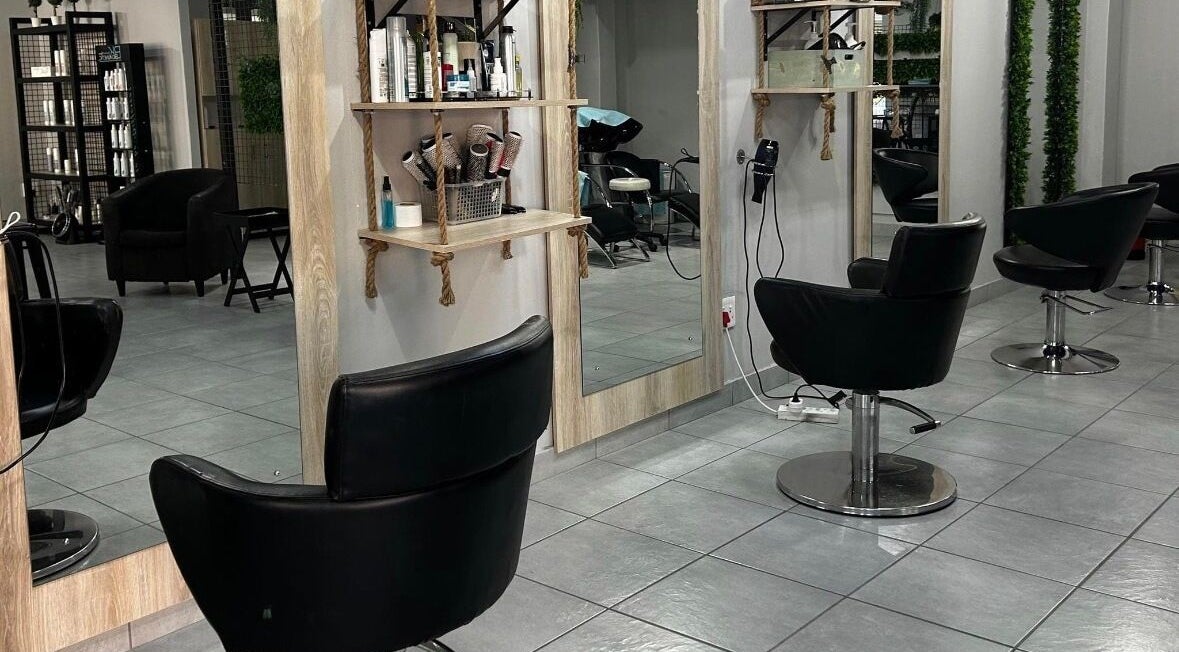 Modern salon chairs and mirrors at Hair by Sharon @ Envy hair design, Boksburg, Gauteng, ZA.