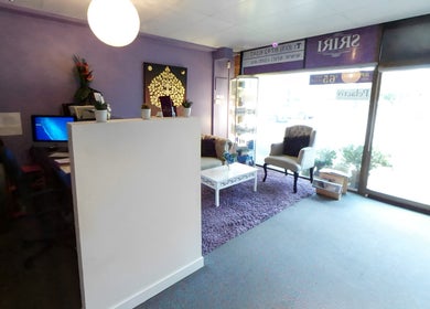Welcoming reception area at Sriri Thai Massage in Melbourne, Victoria, AU, featuring elegant decor.
