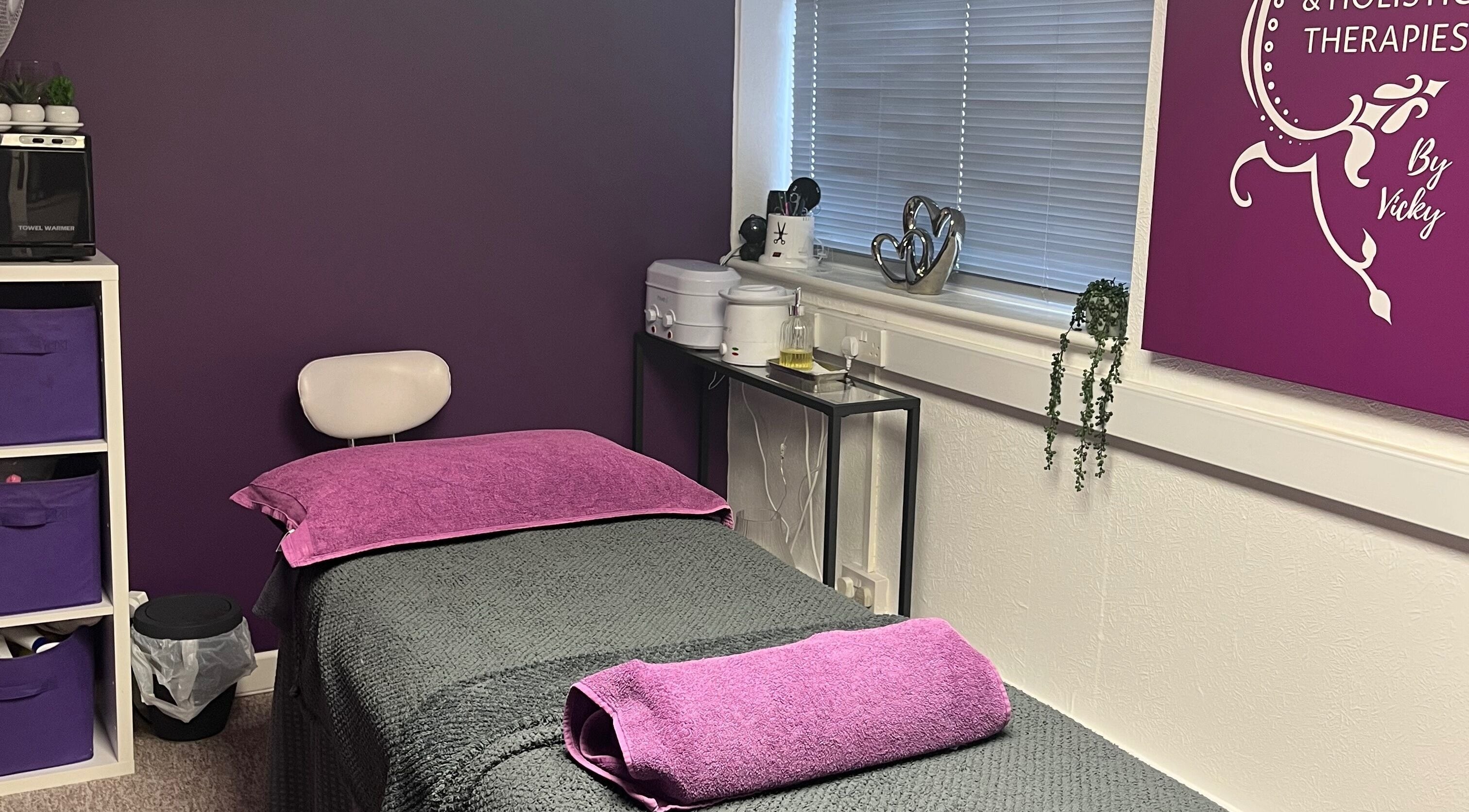 Relaxing treatment room at Newport - Beauty & Holistic Therapies By Vicky, Newport, England, GB.
