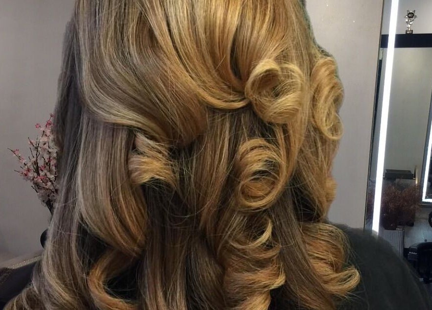 Beautifully styled curls at Just Gorgeous by Paty Silva in London, England, GB.