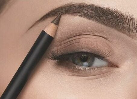 Close-up of brow pencil enhancing eyebrows at Thread'In Shape - Caddens, Caddens, New South Wales, AU.