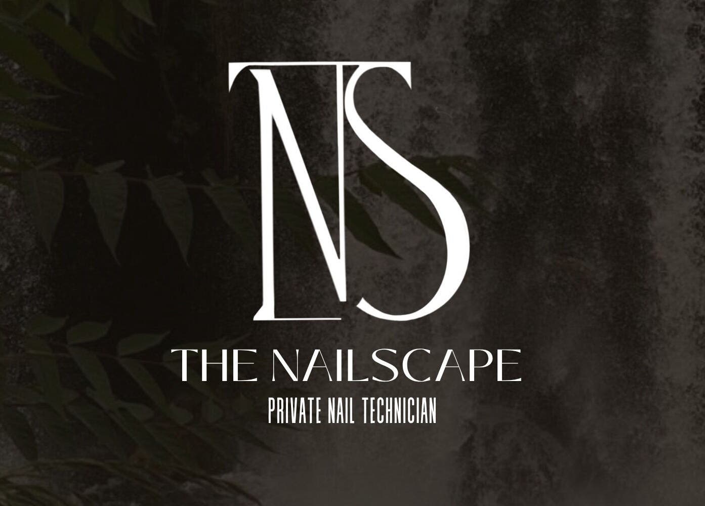 The NailScape by Ria logo on a sophisticated dark backdrop, Bridgetown, Saint Michael, BB.