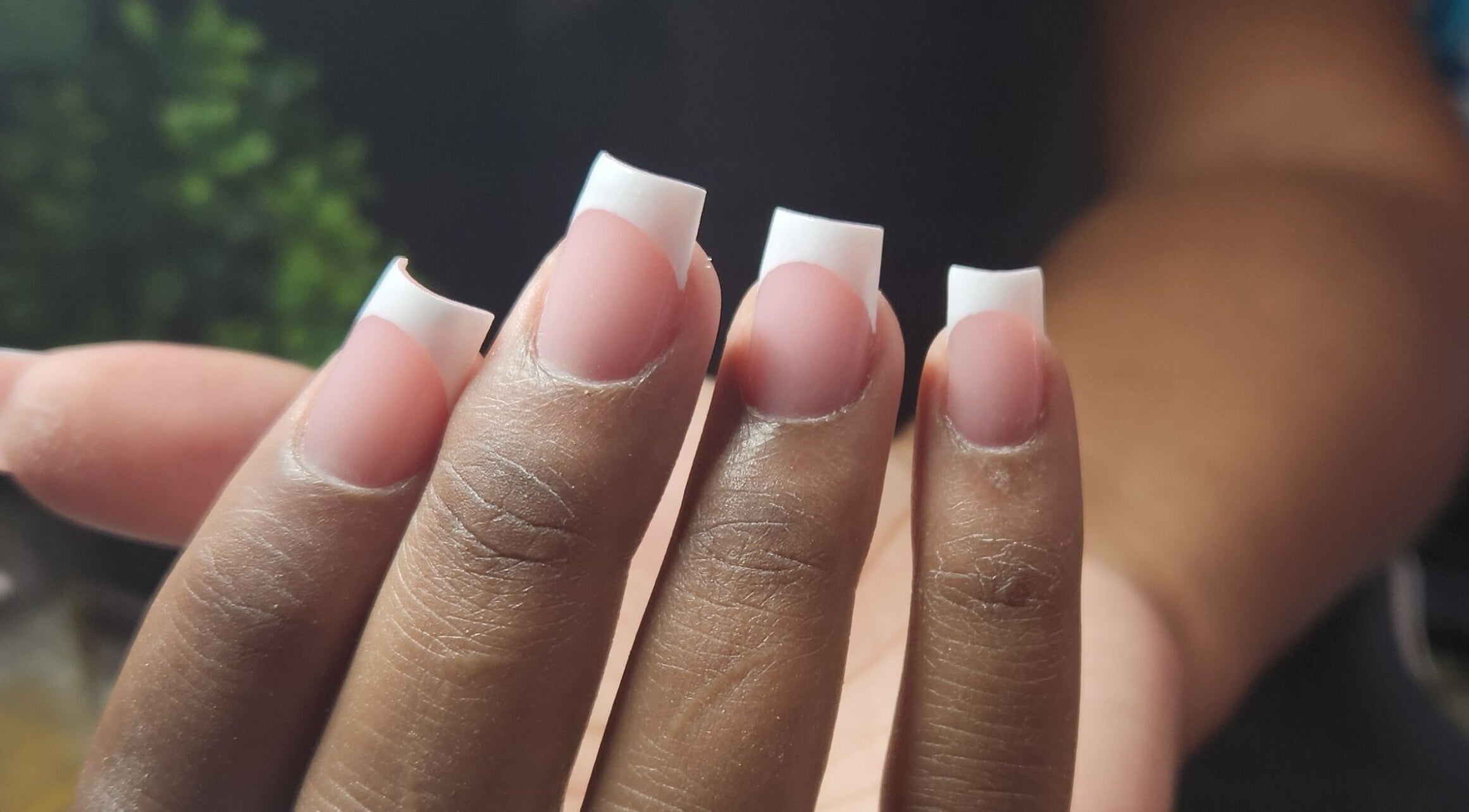 French manicure at The NailScape by Ria TNS, Bridgetown, Saint Michael, BB showcasing nail art elegance.