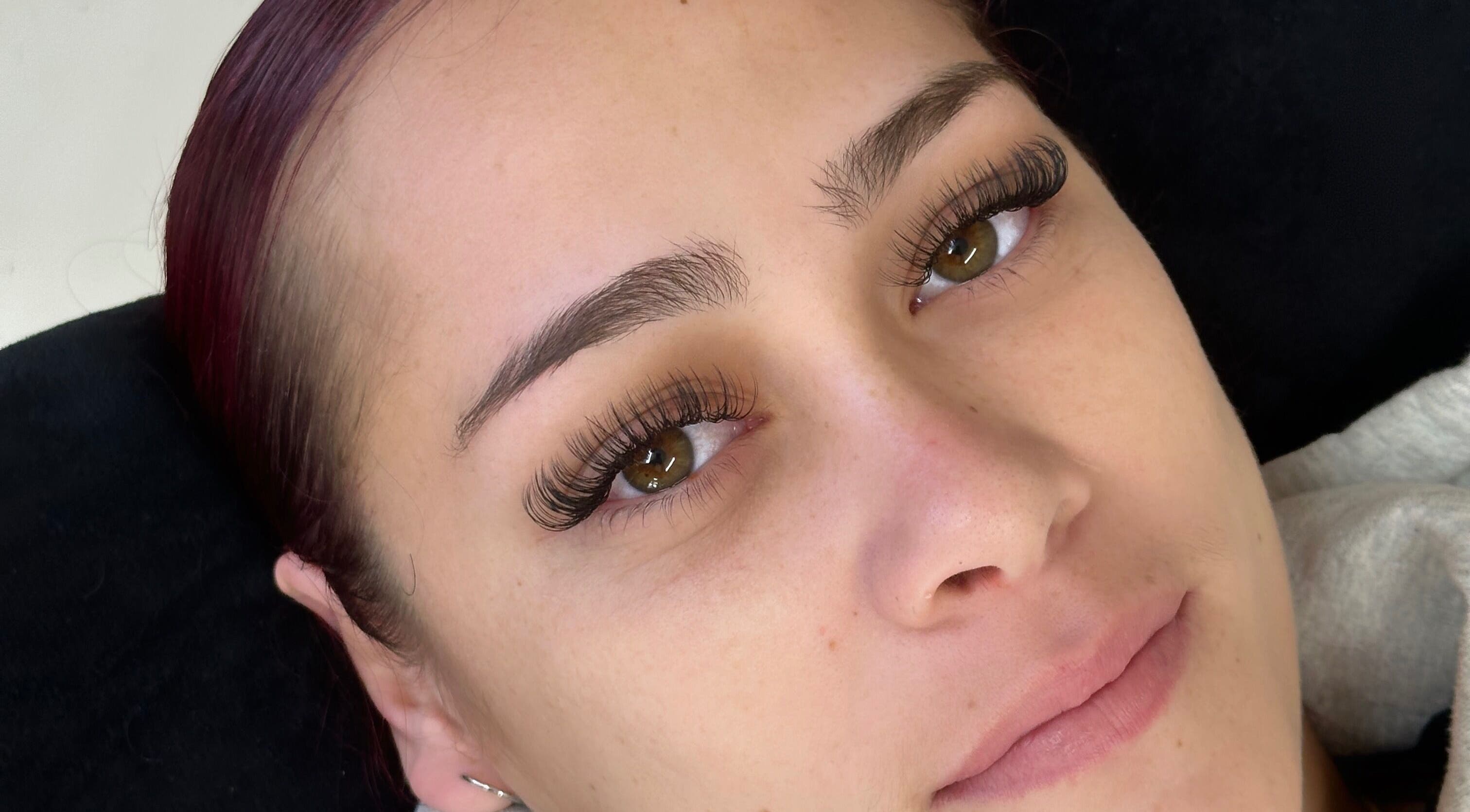 Close-up of a person with beautifully styled lashes at Beauty By Aja - Marie, Whangārei, Northland, NZ.