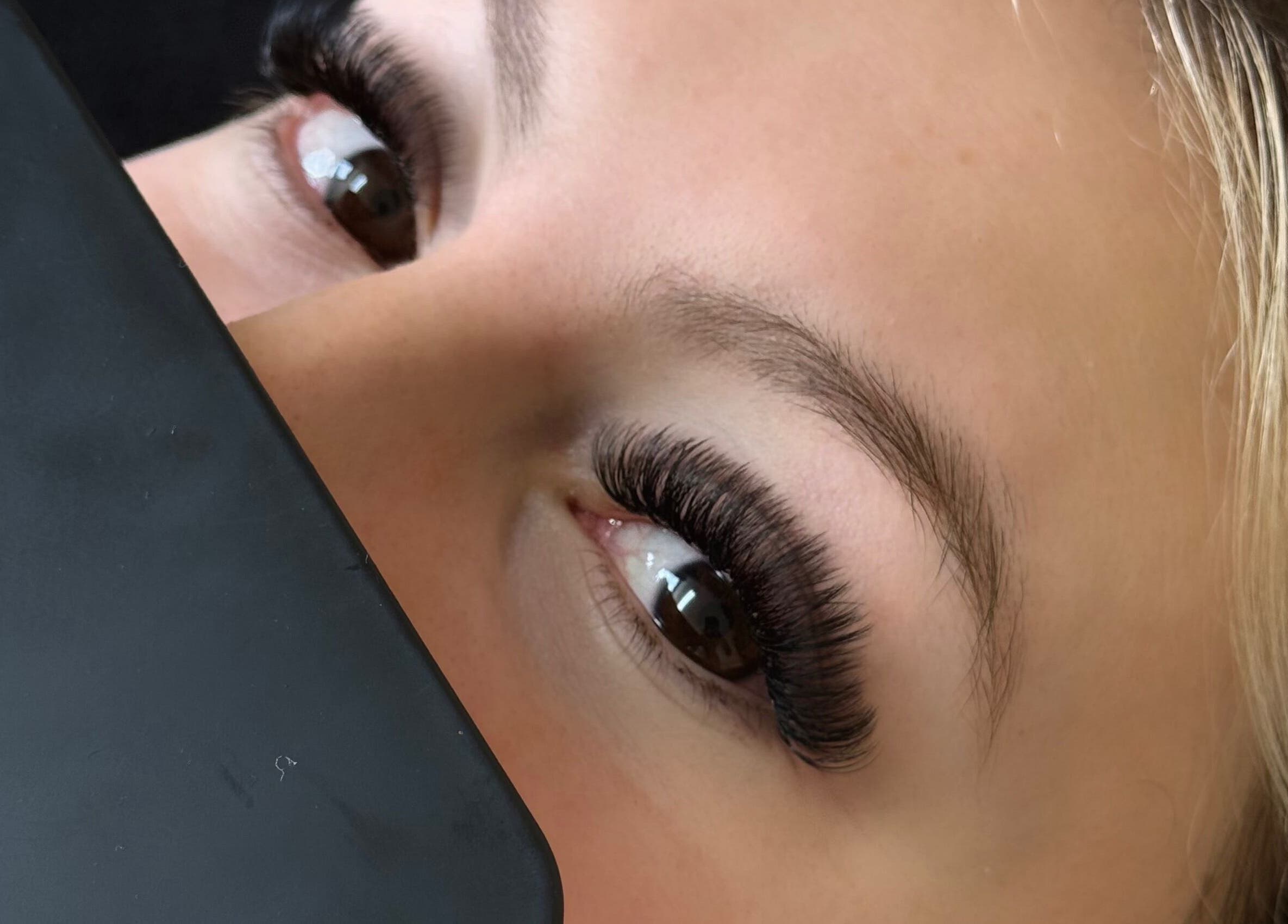Close-up of elegant eyelash extensions at Beauty By Aja - Marie, Whangārei, Northland, NZ.