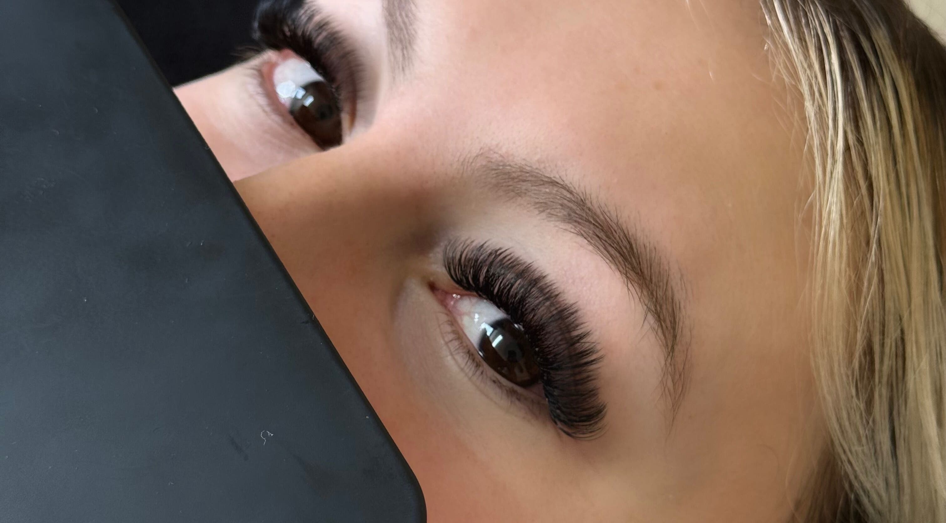 Close-up of elegant eyelash extensions at Beauty By Aja - Marie, Whangārei, Northland, NZ.