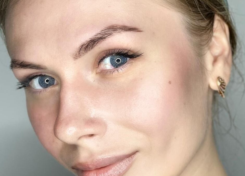 Close-up of glowing skin and eyelashes at Vi.LashYou Westmount, London, Ontario, CA.