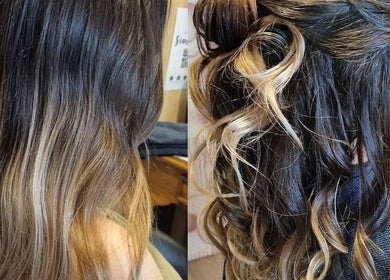 Elegant hair styling at Beachbums Tanning & Hair Bribie, Bongaree, Queensland, AU. Professional salon services.