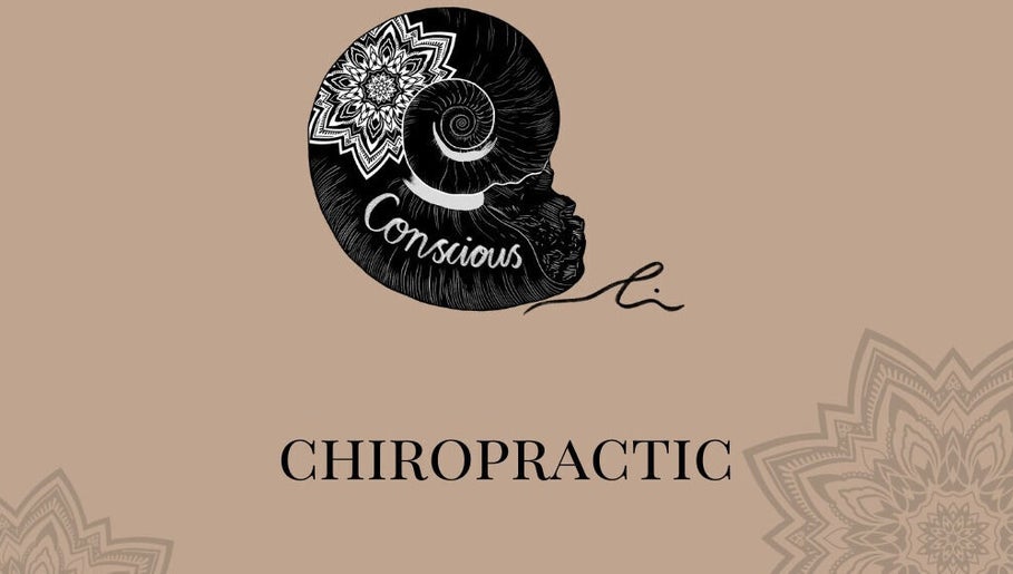 Consciousli Chiropractic logo with mandala design in Albufeira, Faro, PT.