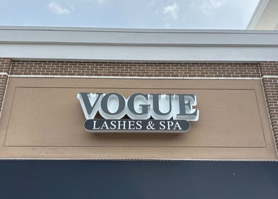 Vogue Lashes & Spa - Great Bridge signage in Chesapeake, Virginia, US, showcasing its elegant exterior.