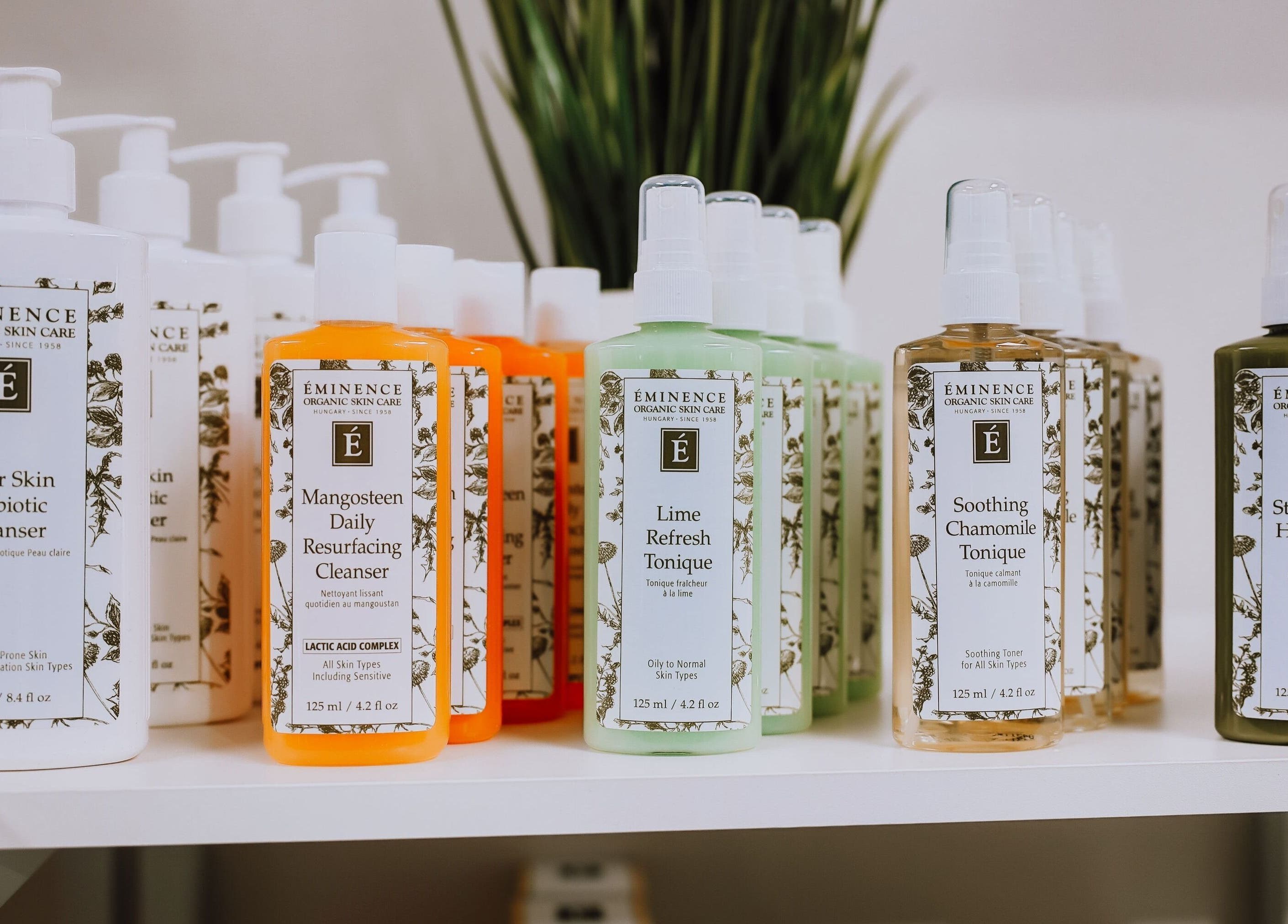 Eminence skincare collection at Vogue Lashes & Spa - Great Bridge, Chesapeake, Virginia, US.