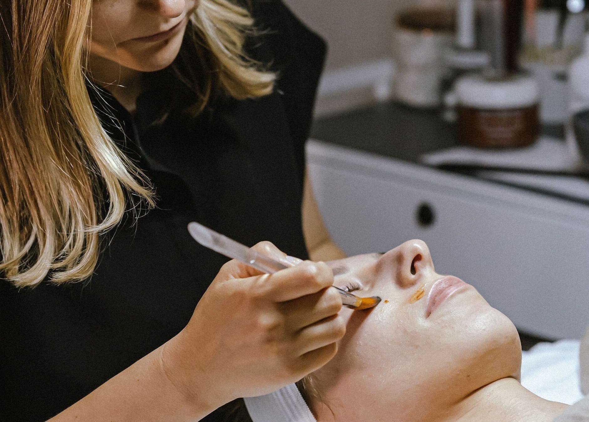 Facial treatment at Vogue Lashes & Spa - Great Bridge in Chesapeake, Virginia, US. Relaxation and skincare expertise.