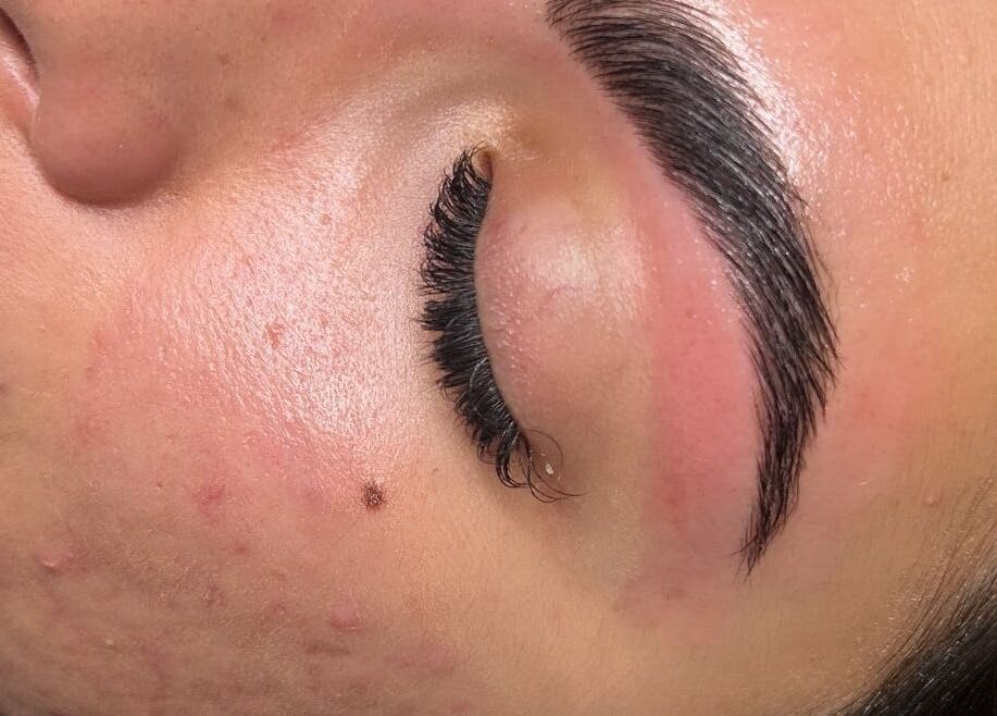 Close-up of perfectly groomed lashes at Daisy at Lash Queen - Edit Clinic, Bury St Edmunds, England, GB.