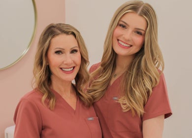 Friendly staff at Get Up and Glow Beauty Studio, Chehalis, Washington, US, ready to assist clients with beauty care.