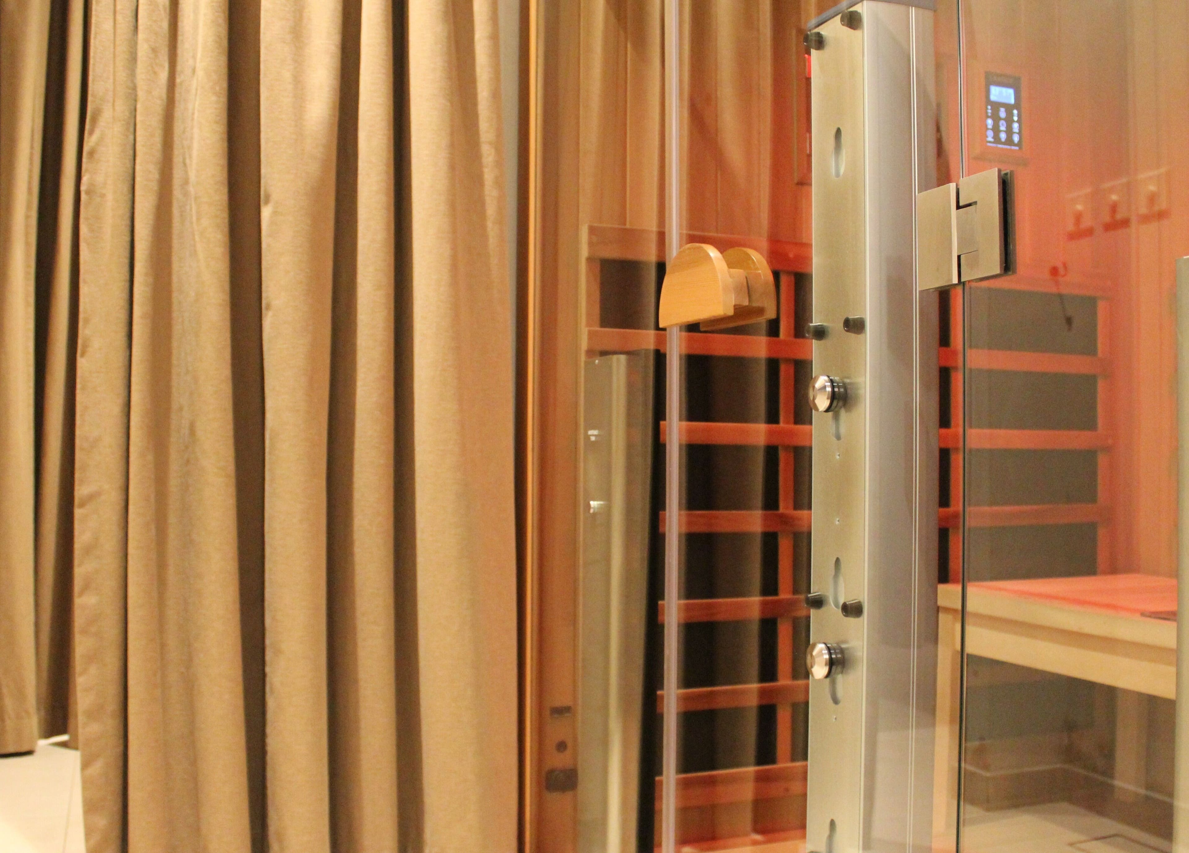 Elegant sauna at Contrast JVC offers relaxation and luxury in دبي, دبي, AE.