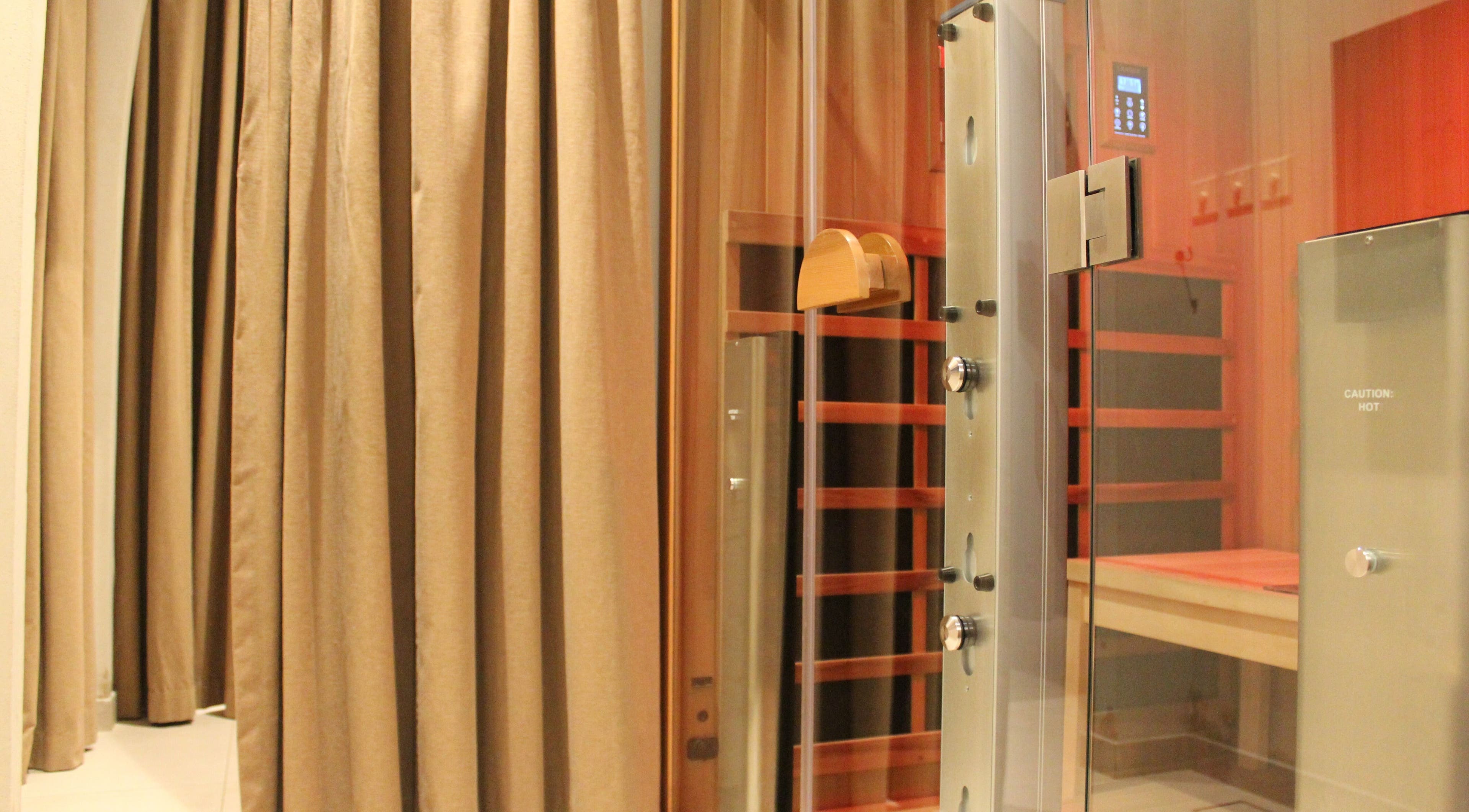 Elegant sauna at Contrast JVC offers relaxation and luxury in دبي, دبي, AE.