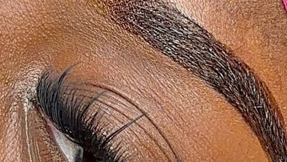 Close-up of well-groomed eyebrow at Essence Oasis Salon and Spa, Saint John's, Saint John, AG.