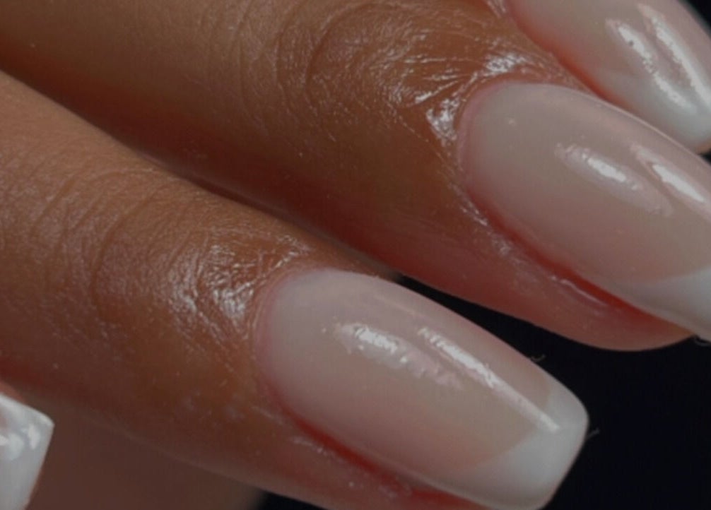 Elegant French manicure at Danii Nails, Bowden, South Australia, AU.