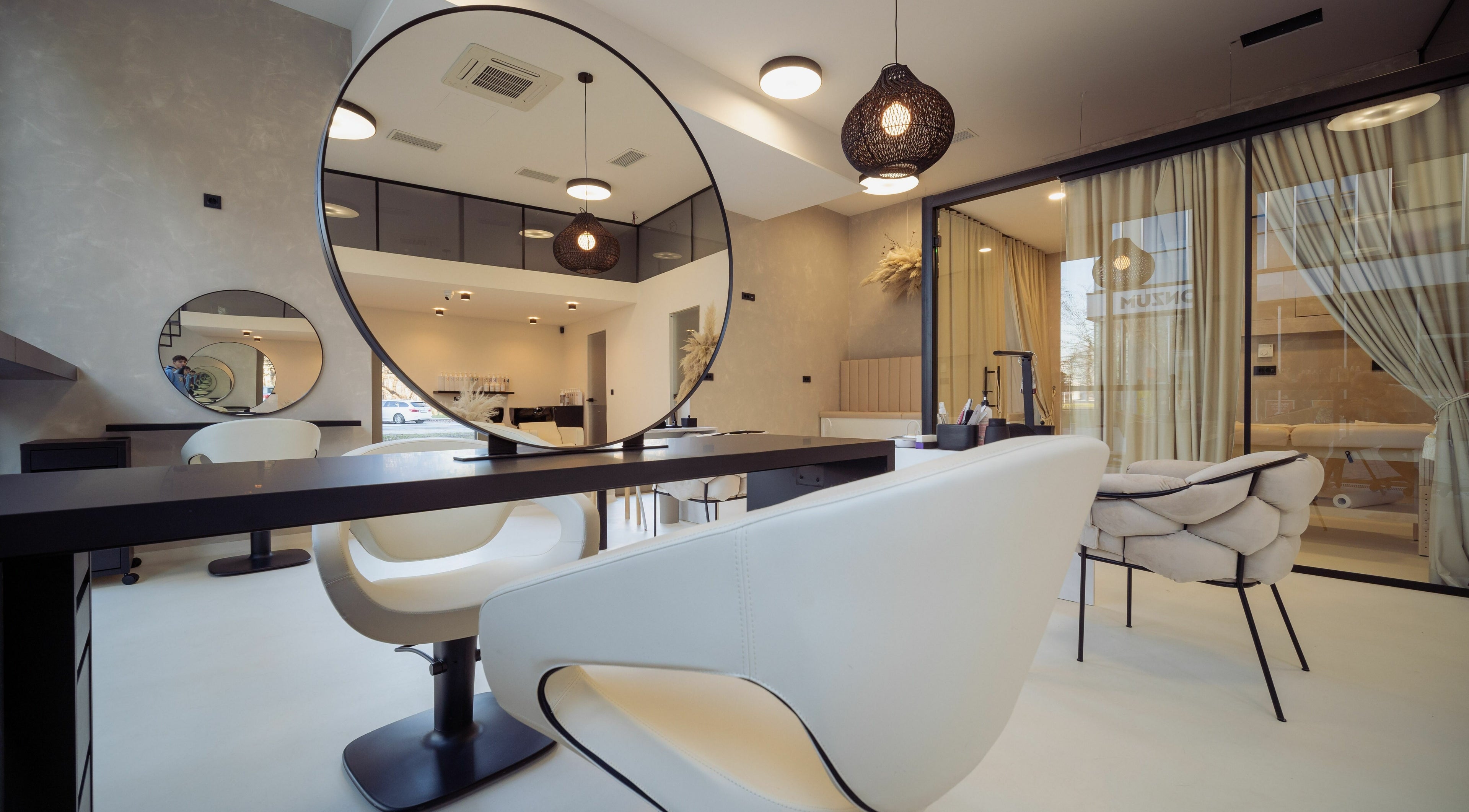 Modern interior of Ema's Beauty Concept in Zagreb, Grad Zagreb, HR showcasing stylish salon decor.