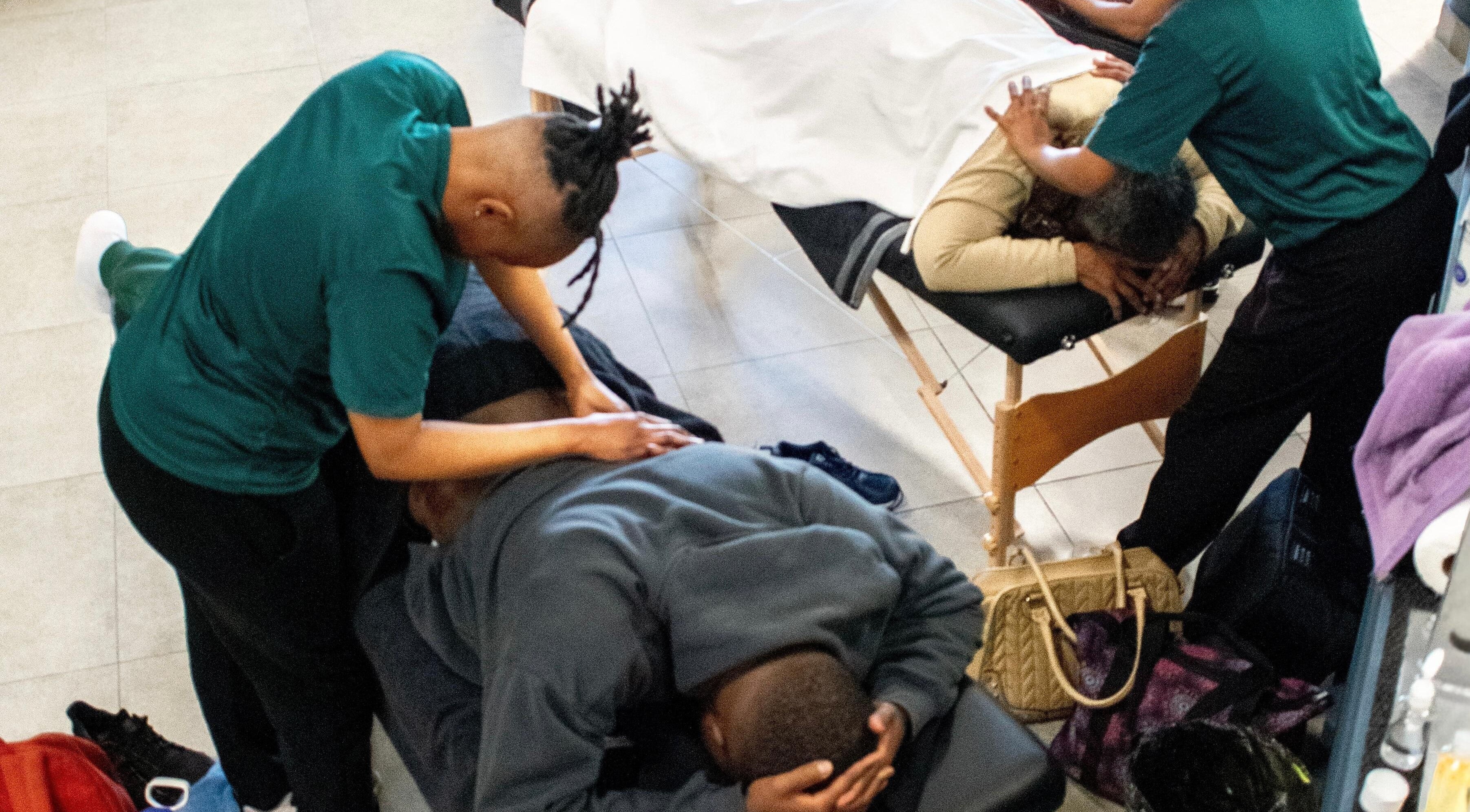 Massage therapy at Divine Health Recovery Virgin Active 14th Avenue Roodepoort, Gauteng, ZA.